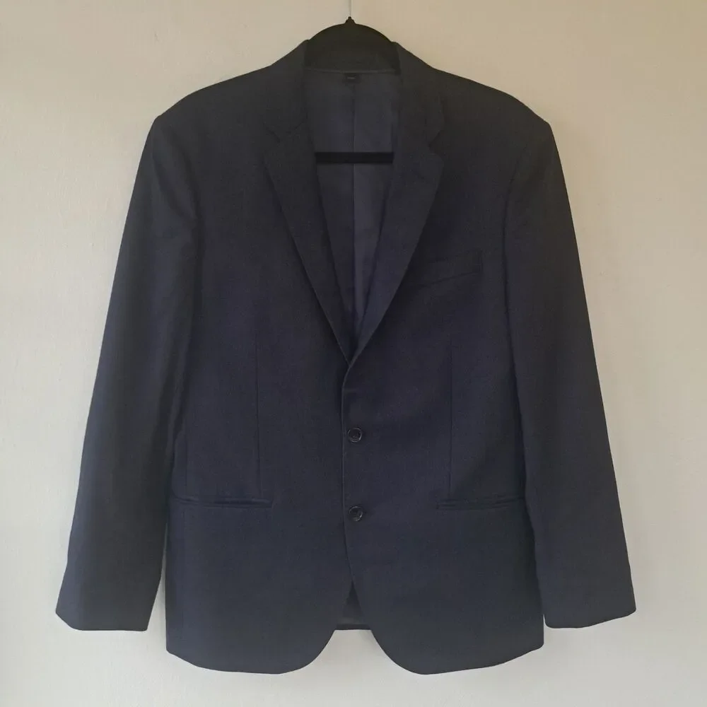 J Crew 100% Wool Blue Ludlow Blazer Mens 40S Navy American Woolen Sport Coat